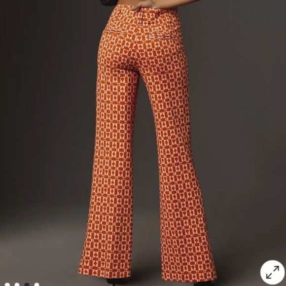 Maeve NWT The Naomi Wide Leg Flare Printed Pant Size 0 - Picture 9 of 9